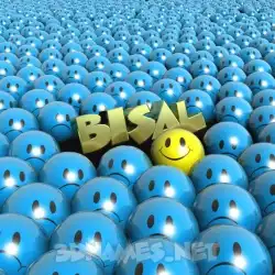 bisal in Special Smileys style - 3D name wallpaper