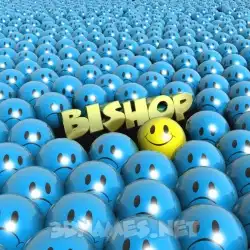 bishop in Special Smileys style - 3D name wallpaper