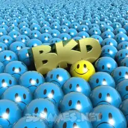 bkd in Special Smileys style - 3D name wallpaper