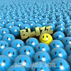 blizz in Special Smileys style - 3D name wallpaper