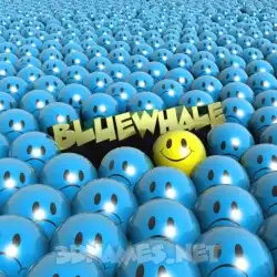 bluewhale in Special Smileys style - 3D name wallpaper