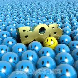 bob in Special Smileys style - 3D name wallpaper