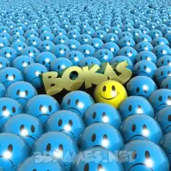 bokas in Special Smileys style - 3D name wallpaper