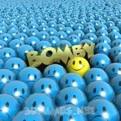 bomby in Special Smileys style - 3D name wallpaper