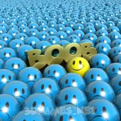 boob in Special Smileys style - 3D name wallpaper
