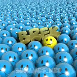 brek in Special Smileys style - 3D name wallpaper