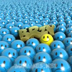 brzy in Special Smileys style - 3D name wallpaper