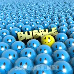 bubble in Special Smileys style - 3D name wallpaper