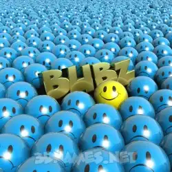 bubz in Special Smileys style - 3D name wallpaper