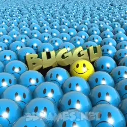 buggu in Special Smileys style - 3D name wallpaper