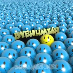 byehumzah in Special Smileys style - 3D name wallpaper