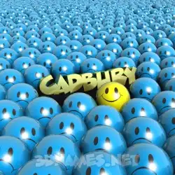 cadbury in Special Smileys style - 3D name wallpaper
