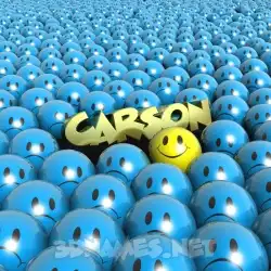 carson in Special Smileys style - 3D name wallpaper