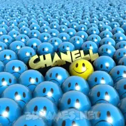 chanell in Special Smileys style - 3D name wallpaper
