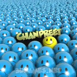 chanpreet in Special Smileys style - 3D name wallpaper