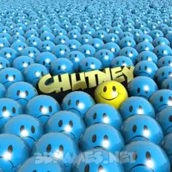 chutney in Special Smileys style - 3D name wallpaper