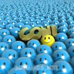 coni in Special Smileys style - 3D name wallpaper