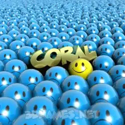 coral in Special Smileys style - 3D name wallpaper