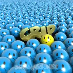 crip in Special Smileys style - 3D name wallpaper