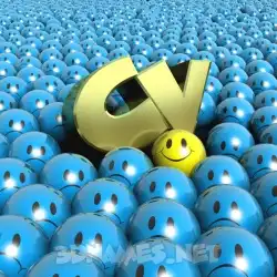 cv in Special Smileys style - 3D name wallpaper