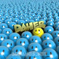 daher in Special Smileys style - 3D name wallpaper