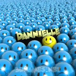 dannielle in Special Smileys style - 3D name wallpaper
