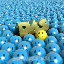 das in Special Smileys style - 3D name wallpaper