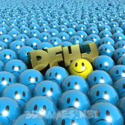 dfhj in Special Smileys style - 3D name wallpaper