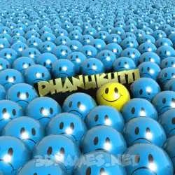 dhanukutti in Special Smileys style - 3D name wallpaper