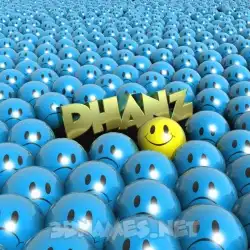 dhanz in Special Smileys style - 3D name wallpaper