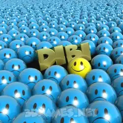 dibi in Special Smileys style - 3D name wallpaper