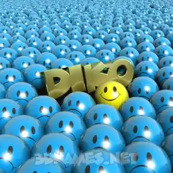 diko in Special Smileys style - 3D name wallpaper