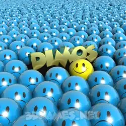 dimos in Special Smileys style - 3D name wallpaper