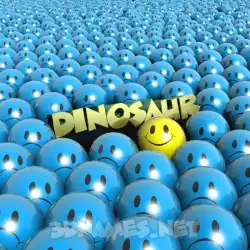 dinosaur in Special Smileys style - 3D name wallpaper