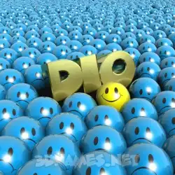 dio in Special Smileys style - 3D name wallpaper