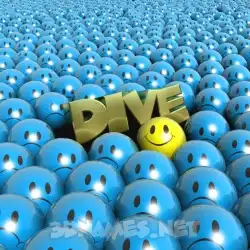 dive in Special Smileys style - 3D name wallpaper