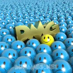 dmg in Special Smileys style - 3D name wallpaper