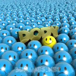 dody in Special Smileys style - 3D name wallpaper