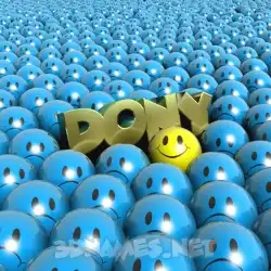 dony in Special Smileys style - 3D name wallpaper