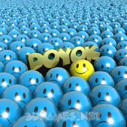 doyok in Special Smileys style - 3D name wallpaper