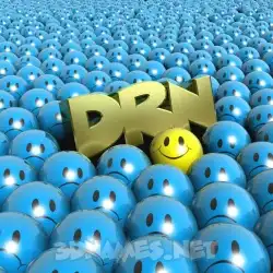 drn in Special Smileys style - 3D name wallpaper