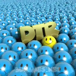 dtr in Special Smileys style - 3D name wallpaper