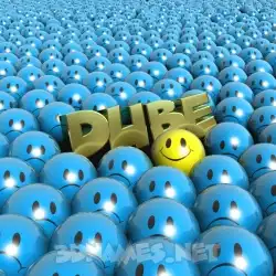 dube in Special Smileys style - 3D name wallpaper