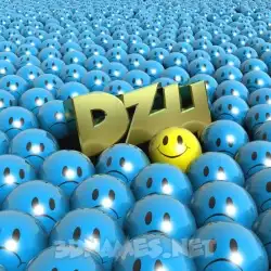 dzu in Special Smileys style - 3D name wallpaper