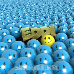 eddi in Special Smileys style - 3D name wallpaper