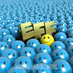 eff in Special Smileys style - 3D name wallpaper