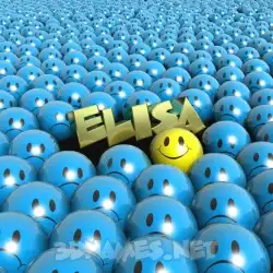 elisa in Special Smileys style - 3D name wallpaper