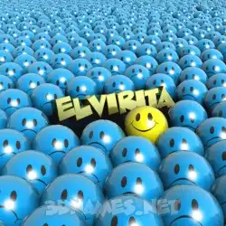 elvirita in Special Smileys style - 3D name wallpaper