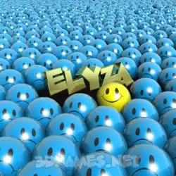 elyza in Special Smileys style - 3D name wallpaper
