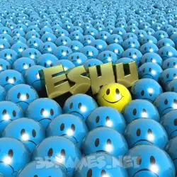 eshu in Special Smileys style - 3D name wallpaper